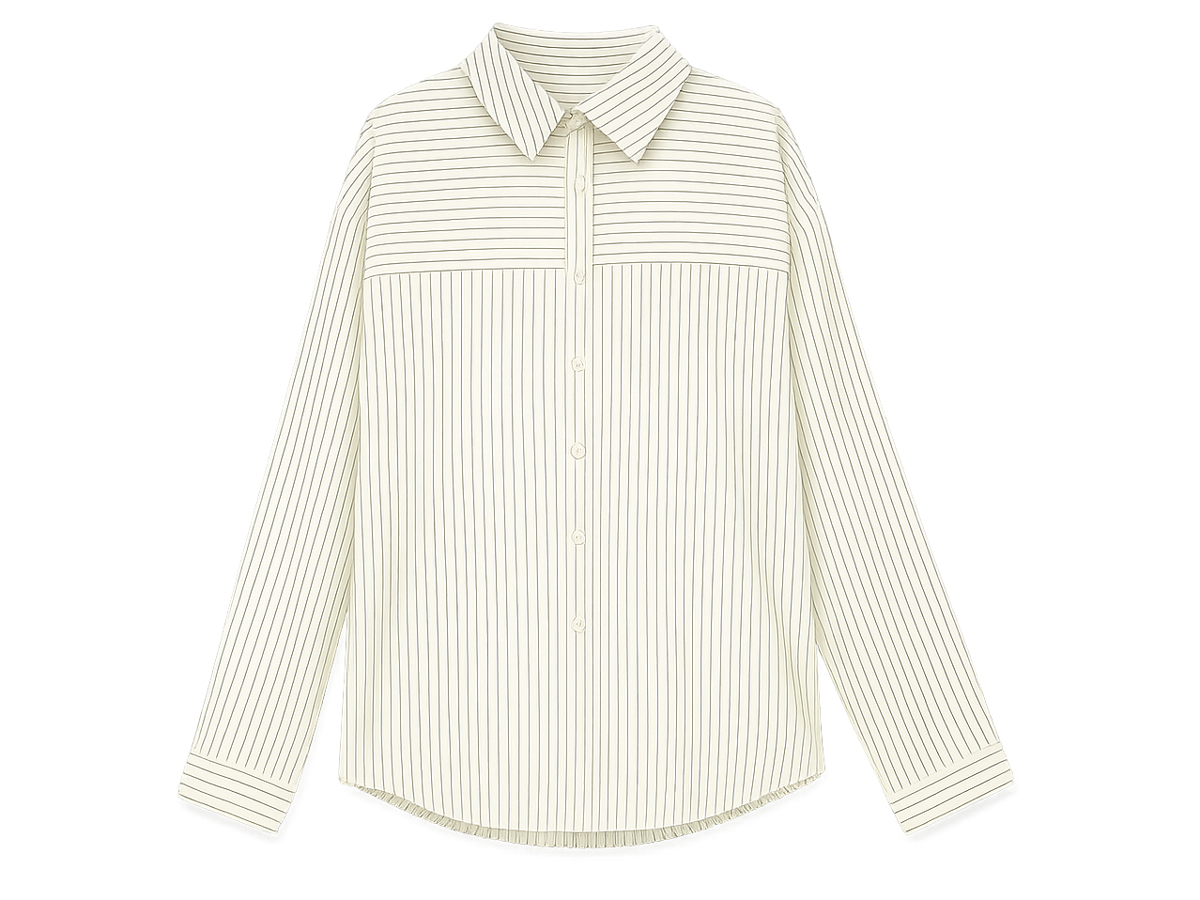 Oversized striped shirt with soft, breathable fabric. Easy to style, perfect for office and casual wear.