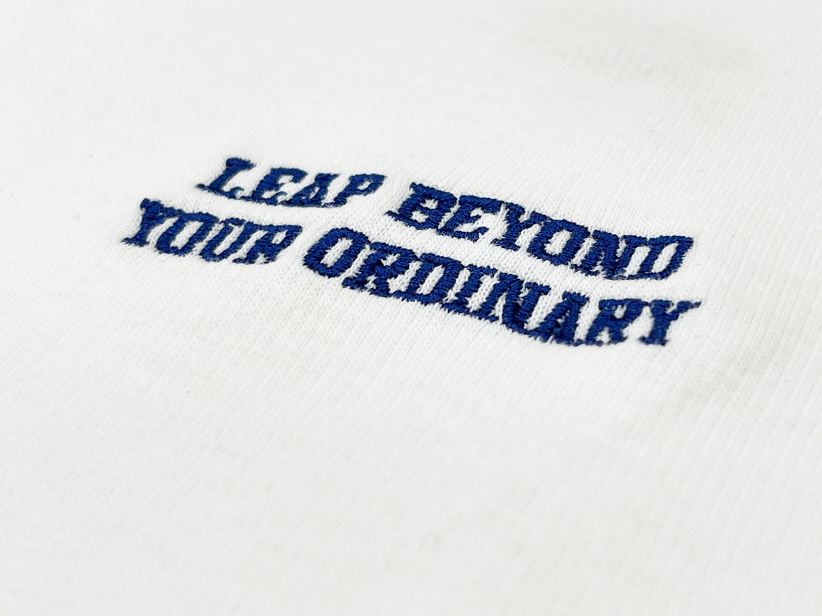 The embroidery on the garment uses machine embroidery technique, ensuring sharp, consistent stitching with high durability. 