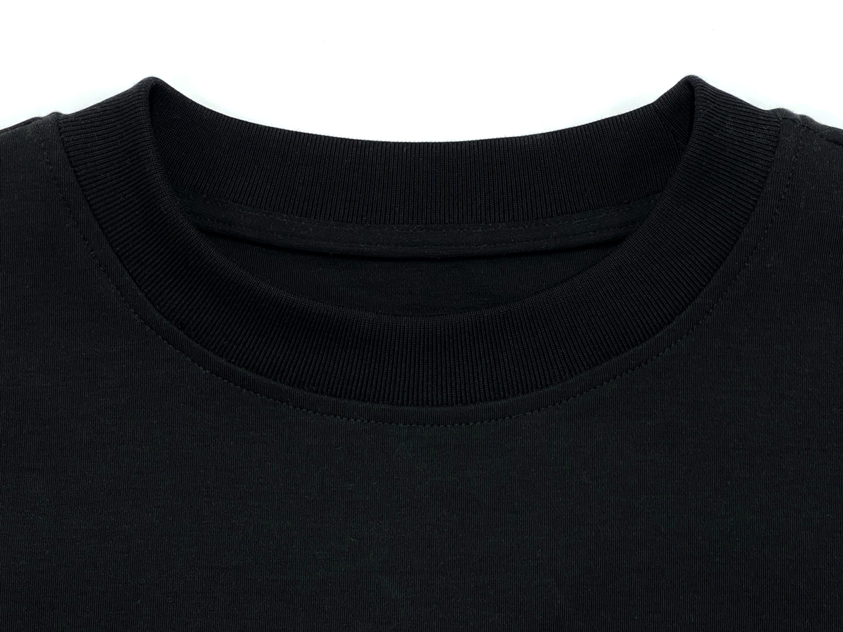 ribbed crewneck, sporty collar tee, durable neckline shirt